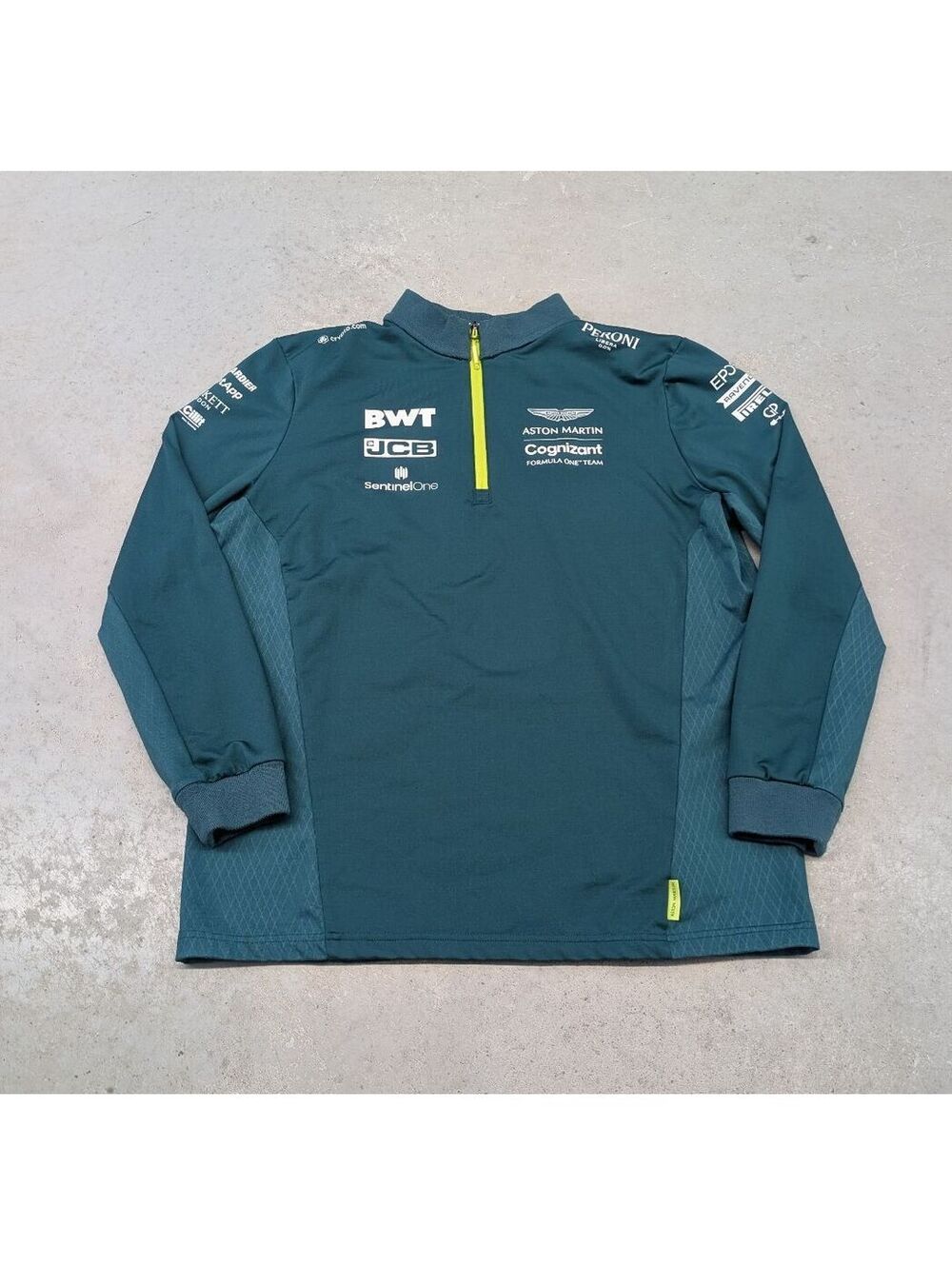 Aston Martin Formula 1 Team Quarter Zip Pelmark Jacket Green
